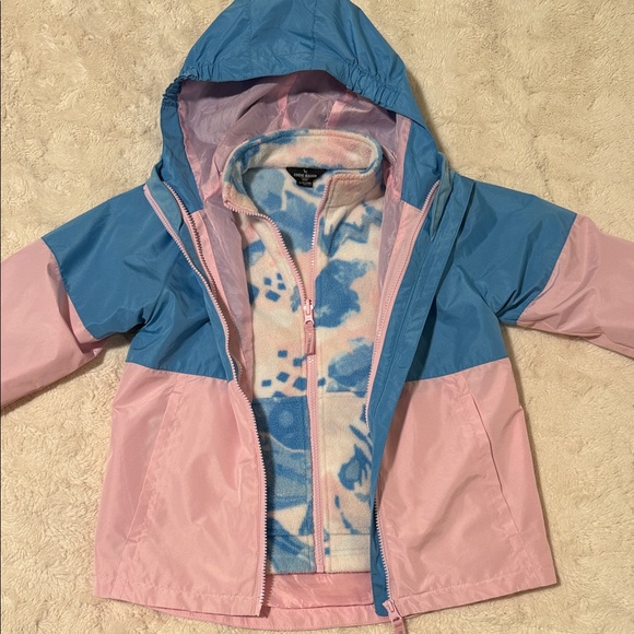 Eddie Bauer Kids Blue and Pink Raincoat. Size 7/8 - Picture 5 of 5